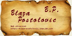 Blaža Postolović vizit kartica